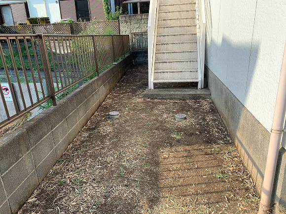 アパートの庭清掃2 アフター