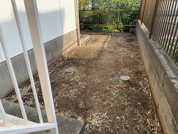 アパートの庭清掃3 アフター